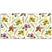 Podkładki na biurko - Duża mata na biurko Malowane kwiaty 120x60 cm - miniaturka - grafika 1
