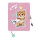 Szkolne artykuły papiernicze - St. Majewski Pamiętnik A5 Włochacz z kłódką My Little Friend Pastel Kitty 96 kartek - miniaturka - grafika 1