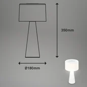 Lampy stojące - Briloner Lampa stołowa LED Halo, zasilana bateryjnie, biała - miniaturka - grafika 1