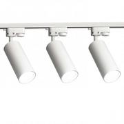 Lampy sufitowe - Zestaw 3x Lampa szynowa biała IDAR GU10 1-fazowa + szynoprzewód 1,5m - miniaturka - grafika 1