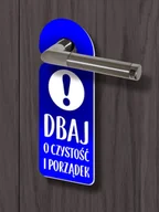 Akcesoria do drzwi - Zawieszka na klamkę - DBAJ O CZYSTOŚĆ - miniaturka - grafika 1