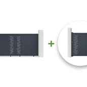 Bramy garażowe - Pakiet CASANOOV BRAMA przesuwna 3m ARLBERG 300C140 + 2 słupki EIFEL wys. 166cm szary - miniaturka - grafika 1