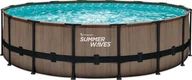 Zabawki i gry sportowe - Bestway Summer Waves Elitarny basen z ramkami Okrągły basen naziemny Kompletny zestaw Herbata wygląda na brązową 488x122 cm - miniaturka - grafika 1