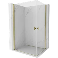 Kabiny prysznicowe - Mexen Mist-B Duo kabina prysznicowa uchylna 95 x 75 cm, transparent, złota - 8A2-095-075-50-00 - miniaturka - grafika 1