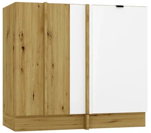 Dolna szafka kuchenna narożna biały + dąb artisan L1-A46 - Szafki kuchenne Dolna szafka kuchenna narożna biały + dąb artisan L1-A46 - Szafki kuchenne - miniaturka - grafika 1