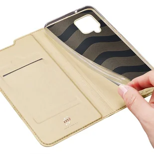 Dux Ducis Skin Pro kabura etui pokrowiec z klapką Samsung Galaxy A42 5G złoty - Etui i futerały do telefonów - miniaturka - grafika 8