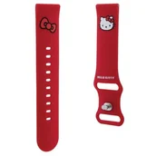 Akcesoria do smartwatchy - Pasek HELLO KITTY Silicone Kitty Head (46mm) Czerwony - miniaturka - grafika 1