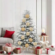 Bombki - vidaXL Zestaw Bombek Choinkowych 9 pcs złoty - miniaturka - grafika 1