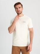 Koszulki męskie - Sinsay - Koszulka z nadrukiem - kremowy - miniaturka - grafika 1