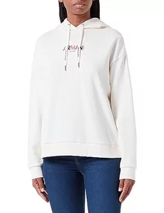 Armani Exchange Damska bluza z kapturem z logo Capsule French Terry, biały, L - Bluzy damskie - miniaturka - grafika 1