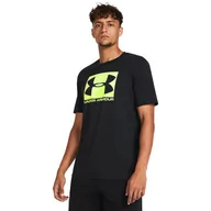 Koszulki sportowe męskie - Męski t-shirt z nadrukiem Under Armour UA Boxed Sportstyle SS - czarny - UNDER ARMOUR - miniaturka - grafika 1