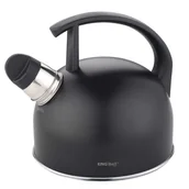 Czajniki na gaz - CZAJNIK 1,5L Z GWIZDKIEM KINGHOFF KH-1897 CZARNY MAT - miniaturka - grafika 1