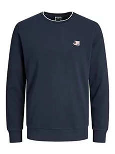 JACK & JONES Męska bluza JCOLOGAN Sweat Crew Neck SS23, granatowy, M, granatowy blezer, M - Bluzy męskie - miniaturka - grafika 1