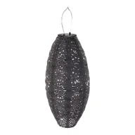 Lampy ogrodowe - Ciemnoszary zewnętrzny lampion solarny LED (wysokość 40 cm) Foxdale – House Nordic - miniaturka - grafika 1