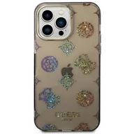 Etui i futerały do telefonów - Etui Guess Peony Glitter na Apple iPhone 14 Pro Max GUHCP14XHTPPTK Czarny - miniaturka - grafika 1