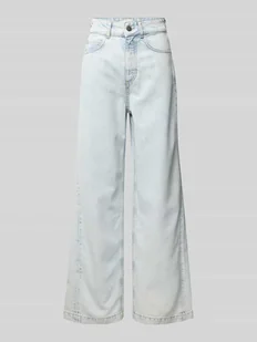 Jeansy z szeroką nogawką z mieszanki lyocellu i bawełny - Spodnie damskie - miniaturka - grafika 1