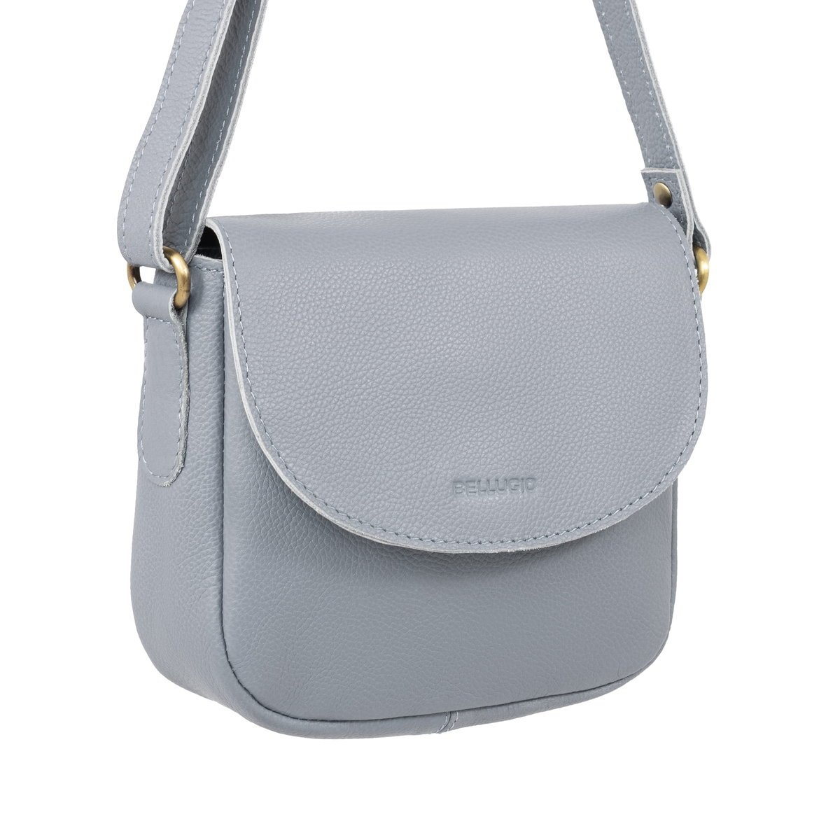 Skórzana torebka damska na ramię mini listonoszka gołębia