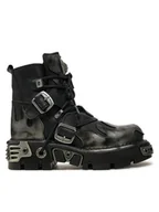 Glany damskie - NEW ROCK Glany M-288-S2 Czarny - miniaturka - grafika 1