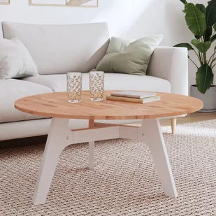 vidaXL Blat do stołu, Ø90x1,5 cm, okrągły, lite drewno bukowe - Meble modułowe i akcesoria - miniaturka - grafika 1