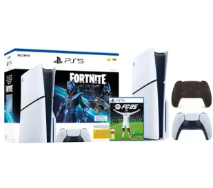 Sony PlayStation 5 Slim D Chassis PS5 1TB z napędem Fortnite Cobalt + Dodatkowy Pad Czarny + EA SPORTS FC 25 - Konsole Playstation - miniaturka - grafika 1