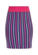 Spódnice - faina Damska spódnica mini spódniczka, Różowy, wielokolorowy, L - miniaturka - grafika 1