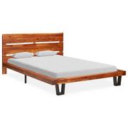 Łóżka - vidaXL Rama łóżka z naturalną krawędzią, lite drewno akacjowe, 120 cm - miniaturka - grafika 1