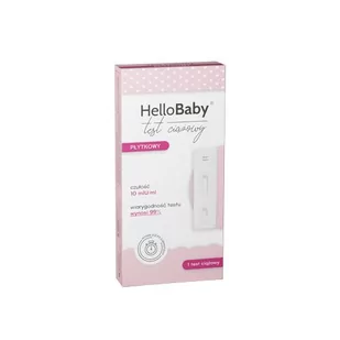 HELLOBABY test ciążowy płytkowy, 1szt. >> 0zł za wysyłkę przy zakupach od 49 zł << - Testy ciążowe i diagnostyczne - miniaturka - grafika 1