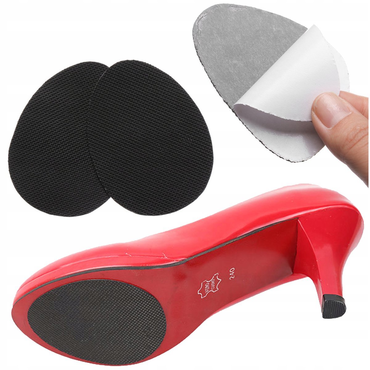 NAKŁADKI ANTYPOŚLIZGOWE Na Buty Samoprzylepne Podkładki Pod Podeszwy Kratka