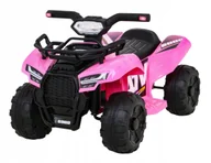 Pojazdy elektryczne dla dzieci - Quad na Akumulator Silnik 25W 6V + MP3 USB + LED Różowy - miniaturka - grafika 1