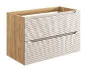 Szafki łazienkowe - Beżowa szafka łazienkowa pod umywalkę T9-F18 - miniaturka - grafika 1