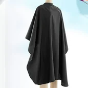 Peleryny fryzjerskie - TEMU 2025 Nowy Profesjonalny Fartuch Salonowy, Szeroki i Dłuższy Design, Wytrzymały Czarny Materiał z Regulowanym Paskiem na Szyję i Zapięciem na , - miniaturka - grafika 1