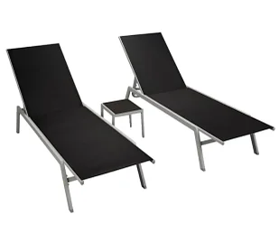 Elior Zestaw dwóch leżaków ze stolikiem E4-F07 - Leżaki ogrodowe Elior Zestaw dwóch leżaków ze stolikiem E4-F07 - Leżaki ogrodowe - miniaturka - grafika 1
