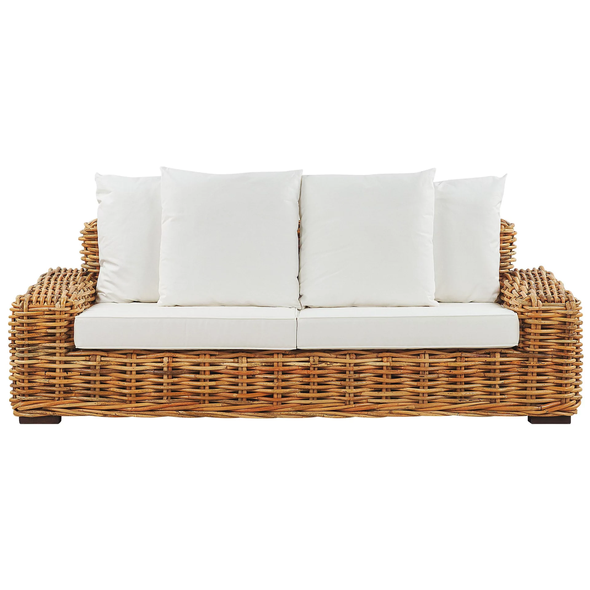 Sofa ogrodowa rattanowa naturalna FORLI