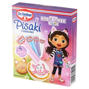 Dr. Oetker Pisaki cukrowe koci domek Gabi 76 g (4 x 19 g) - Dodatki do ciast w proszku - miniaturka - grafika 1