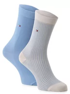 Skarpetki damskie - Tommy Hilfiger - Skarpety damskie pakowane po 2 szt., niebieski - miniaturka - grafika 1