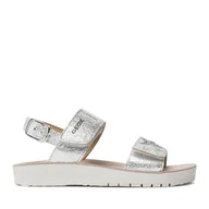 Buty dla dziewczynek - Sandały Geox J S.Costarei G. A J15EAA 000BN C1007 S Srebrny - miniaturka - grafika 1