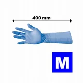 Rękawiczki jednorazowe - Rękawice nitrylowe, Nitriskin ULTRA LONG 400 mm - M - 50 - NIEBIESKIE - miniaturka - grafika 1