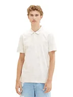 Koszulki męskie - TOM TAILOR Denim Męska koszulka polo 1036400, 31889-biała z nadrukiem Batik, M, 31889 – biały miękki batik Print, M - miniaturka - grafika 1