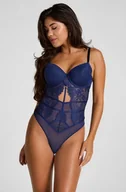 Biustonosze - Hunkemöller Body Bronte Niebieski - miniaturka - grafika 1