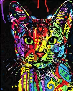 Artnapi 40x50cm Malowanie Po Numerach - Kot W Farbie - Bez Ramy - Malowanie po numerach - miniaturka - grafika 1