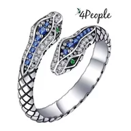 Pierścionki - Pierścionek Srebrny Kolor Prezent Żmijka Wąż Żmija - miniaturka - grafika 1