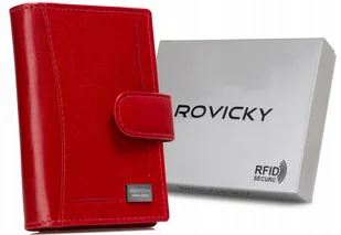 Skórzane etui na karty i dokumenty zapinane na zatrzask - Rovicky - Portfele - miniaturka - grafika 10