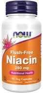 Witaminy i minerały - Now Foods Niacin Flush-Free 250mg, 90vcaps. - Niacyna - Witamina B-3 - PP 21PRONIACE - miniaturka - grafika 1