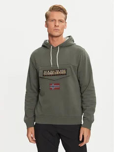 Napapijri Bluza Burgee NP0A4I9B Zielony Regular Fit - Bluzy męskie - miniaturka - grafika 1