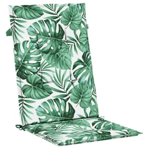 Poduszki na krzesła ogrodowe, 4 szt., wzór w liście, tkanina - Poduszki ogrodowe - miniaturka - grafika 5