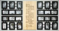 Ramki na zdjęcia - Multirama galeria ścienna drewniane ramki na zdjęcia do powieszenia 10x15cm - miniaturka - grafika 1