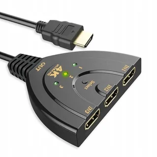 SWITCH 3x HDMI PRZEŁĄCZNIK ROZDZIELACZ 4K FULL HD - Kable - miniaturka - grafika 1