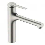 Baterie kuchenne - HANSGROHE 74822800 Zesis M33 Jednouchwytowa bateria kuchenna 160, metalowa wyciągana wylewka, 2jet Stal Szlachetna Finish - miniaturka - grafika 1