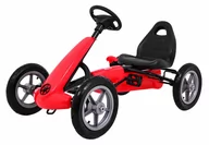Jeździki dla dzieci - Duży Gokart na Pedały Gumowe Pompowane Koła Regulacja Czerwony - miniaturka - grafika 1