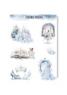 Scrapbooking - Naklejki lodowa kraina zimowe z baletnicą księżniczką królewną dla dziecka - miniaturka - grafika 1